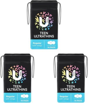 U by Kotex Teen Ultrathin Pads Regu...