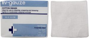 Liv Gauze Swabs 10 x 10 cm x 8 Ply ...