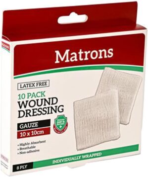 Matrons Sterile Gauze Pad 10-Pieces...