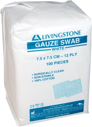 Liv Gauze Swabs 7.5 x 7.5 cm x 12 P...