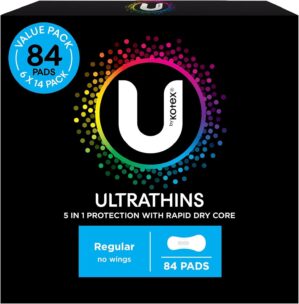 U by Kotex Ultrathin Pads Regular n...