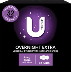 U by Kotex Extra Overnight Pads Lon...
