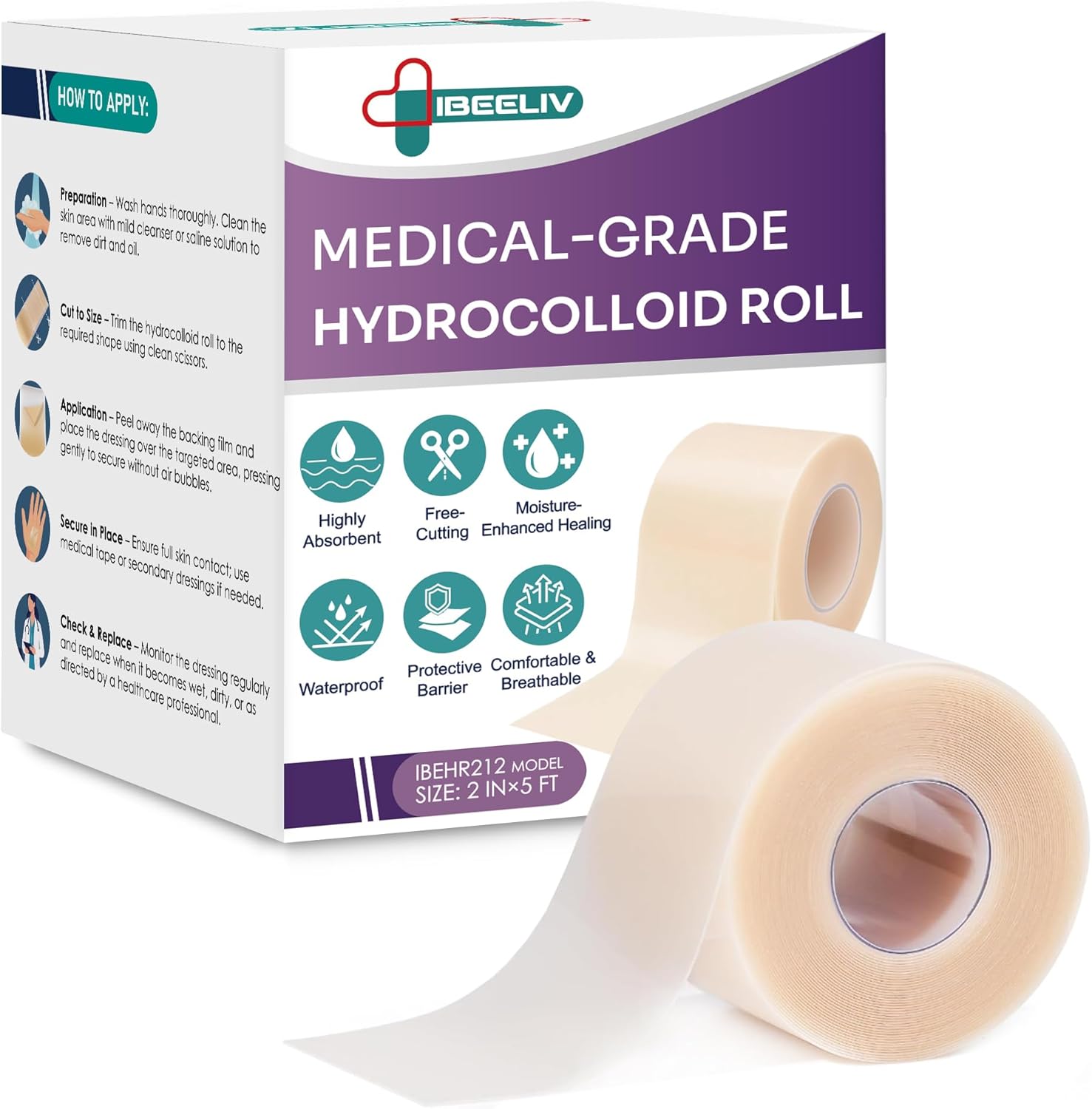 Medical-Grade Hydrocolloid Roll for...