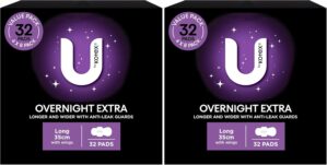 U by Kotex Extra Overnight Pads Lon...