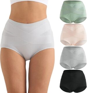 newnice High Waisted Cotton Underwe...