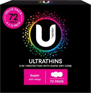 U BY KOTEX Ultrathins Pads Super wi...