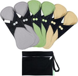 6 PCs Reusable Menstrual Pads, Ultr...