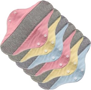 6Pcs Reusable Sanitary Pads, Pure C...