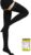 Beister Compression Stockings 20-30 mmHg for Women & Men,Medical Thigh High Closed Toe socks for Varicose Veins, Edema, Flight（Large (1 Pair), Black）