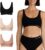 STEP ONE Smoothfit Bra. 3 Pack. Ultra-Soft Women’s Everyday Bra, Lifts & Supports and Feels Invisible on, Breathable Bamboo Moisture Wicking with Removable Cups