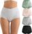 newnice High Waisted Cotton Underwear Women 4 Pack Soft Postpartum Panties Full Coverage Breathable C Section Tummy Control Briefs