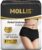 MOLLIS Disposable Period Underwear for Women, Postpartum Panties, Maternity Knickers Heavy Flow Leak Proof, Black,Large/Xlarge, 8 Count
