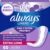 Always Pantiliners with Odor Lock for Women, Extra Protection Absorbency Liners, Long Plus-60 count