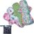 4PCS Overnight Pads 13.5inch Reusable Pads Menstrual Heavy Flow, Washable Cloth Pad with 1 Zipper Bag