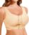 BRABIC Womens Wireless Front Closure Bra Post Surgery Compression Mastectomy Surgical Support Full Coverage Bralette