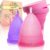 Talisi Menstrual Cups Set of 2 (Small & Large) Super Soft Reusable Period Kit with Collapsible Silicone Sterilizer Case, Storage Bag Menstruation Feminine Copa for Teens, Beginners, Heavy Flow